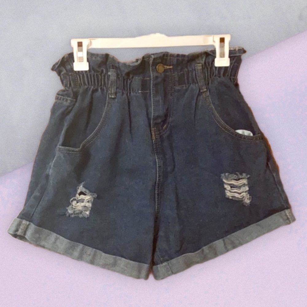 High-Waist Denim Shorts